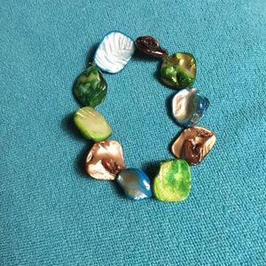 Fun bracelet. Stretchable w/ colorful stones.